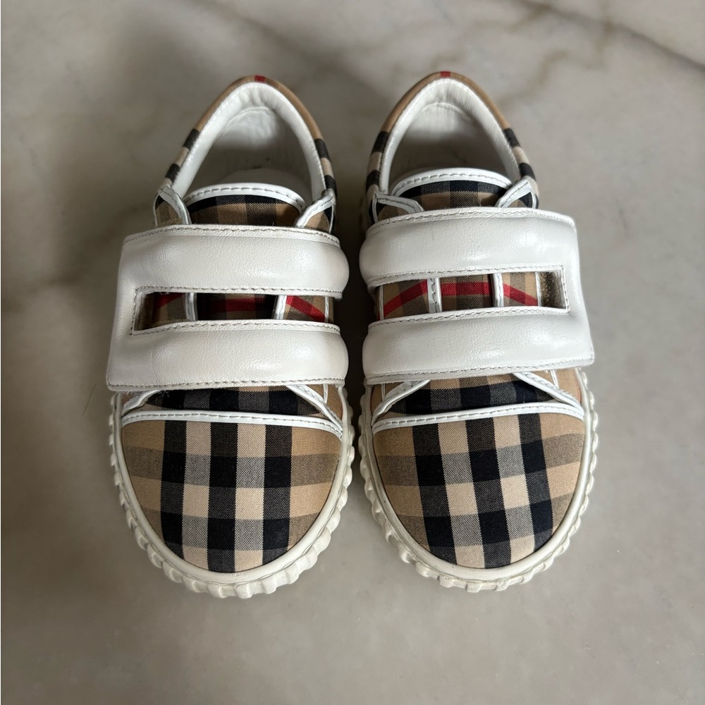 Burberry Kids Sneakers in Classic Check and White
